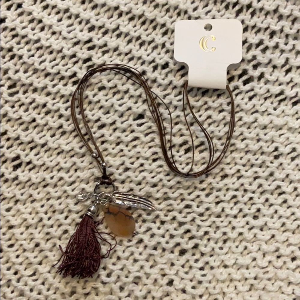 Long charm necklace